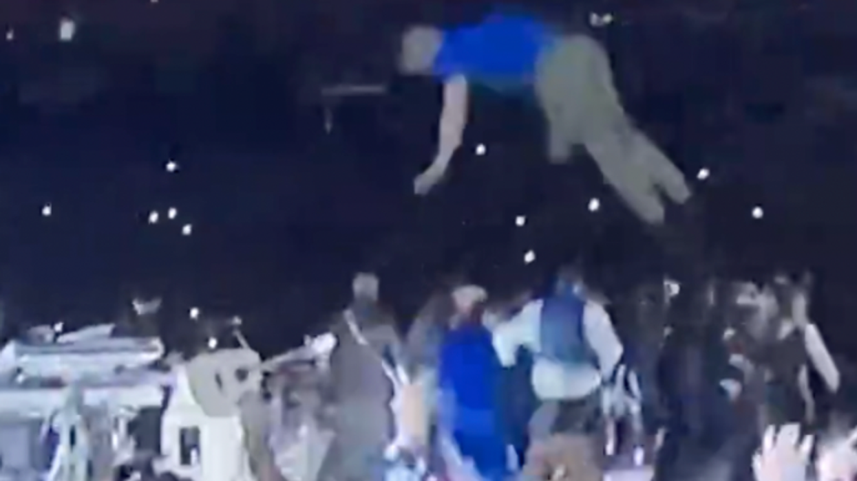 Super Bowl fans share concern for man who went flying during halftime show