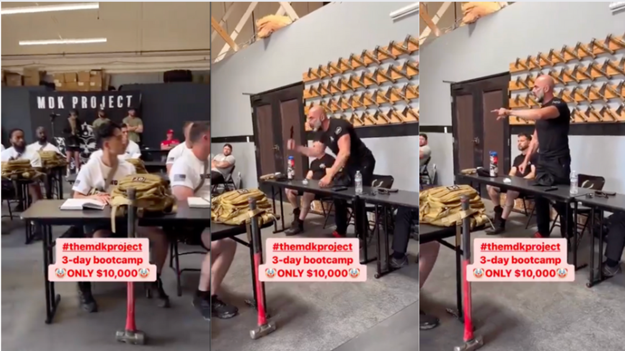 Alpha male boot camp members mocked for spending fortune to get yelled at