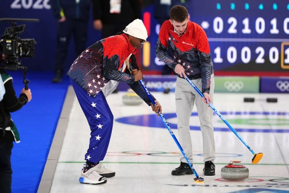 American rapper Snoop Dogg (left) with USA\u2019s Daniel Casper