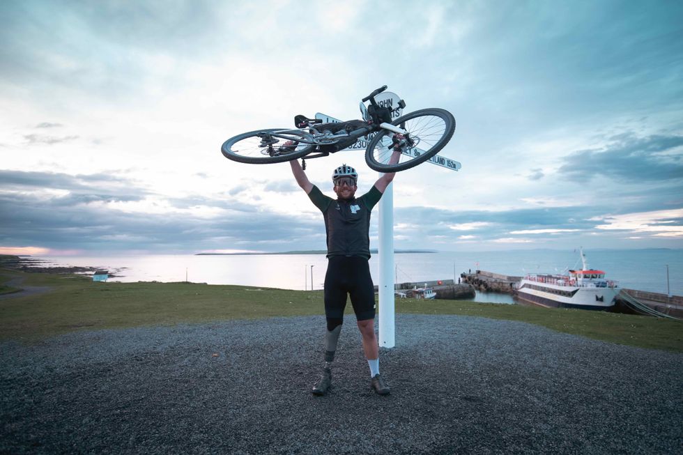 Veteran amputee completes 2,000km charity cycle across the UK