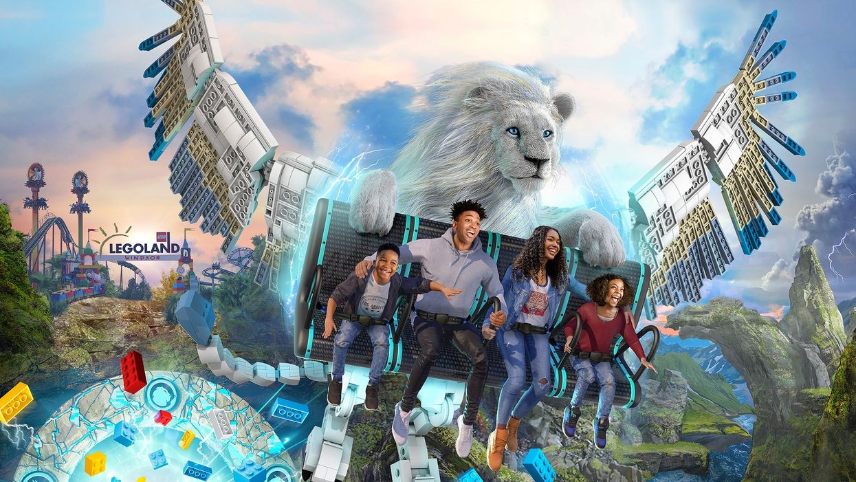 An artist's impression of Legoland's new Flight Of The Sky Lion ride