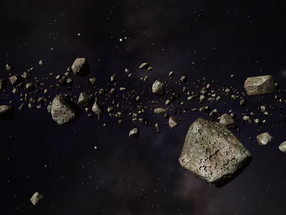 An artist's impression of the Kuiper Belt