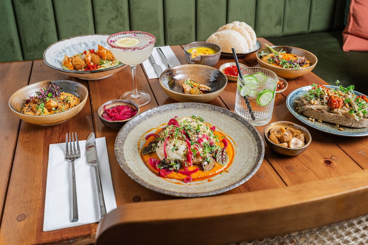 An assortment of plant-based dishes at KIN London restaurant