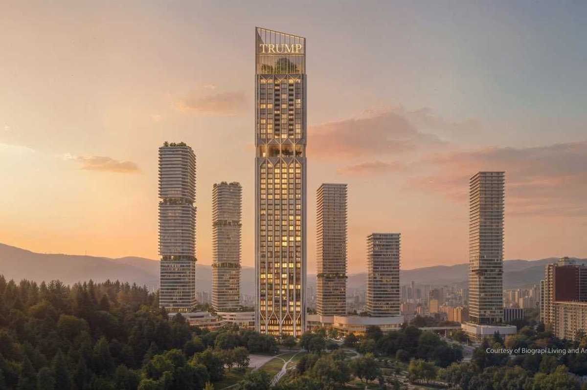 An illustration of a Trump skyscraper in Georgia.