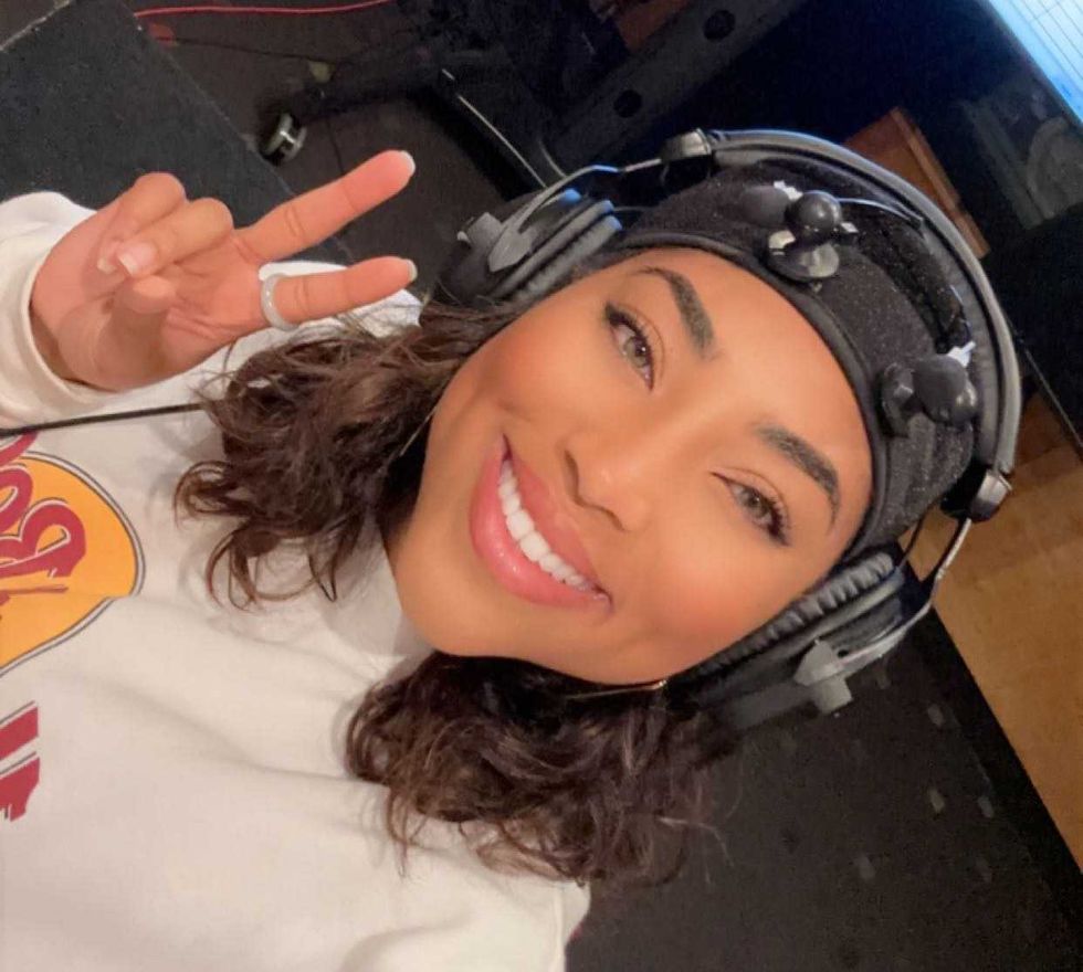 An image of Adriyan Rae recording VoiceOver for South of Midnight