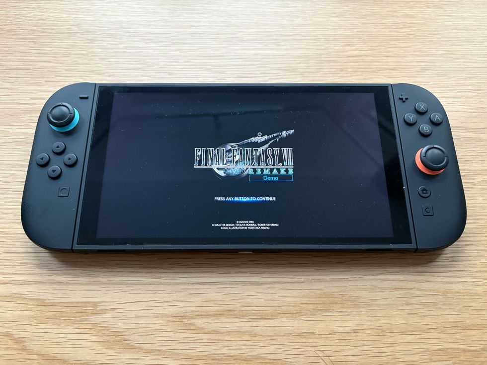 An image of the Final Fantasy VII Remake Intergrade demo on Nintendo Switch 2