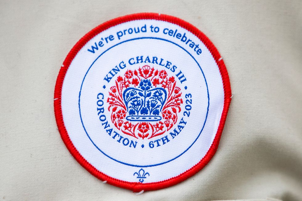 An occasional badge celebrating the coronation