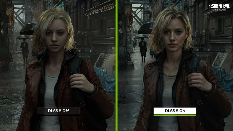 An official comparison of Resident Evil Requiem with and without DLSS 5