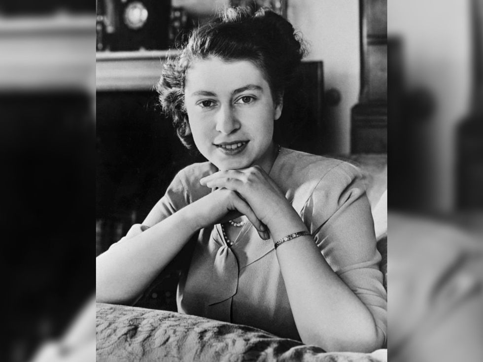 <p>An official portrait of the then Princess Elizabeth to mark her 21st birthday</p>