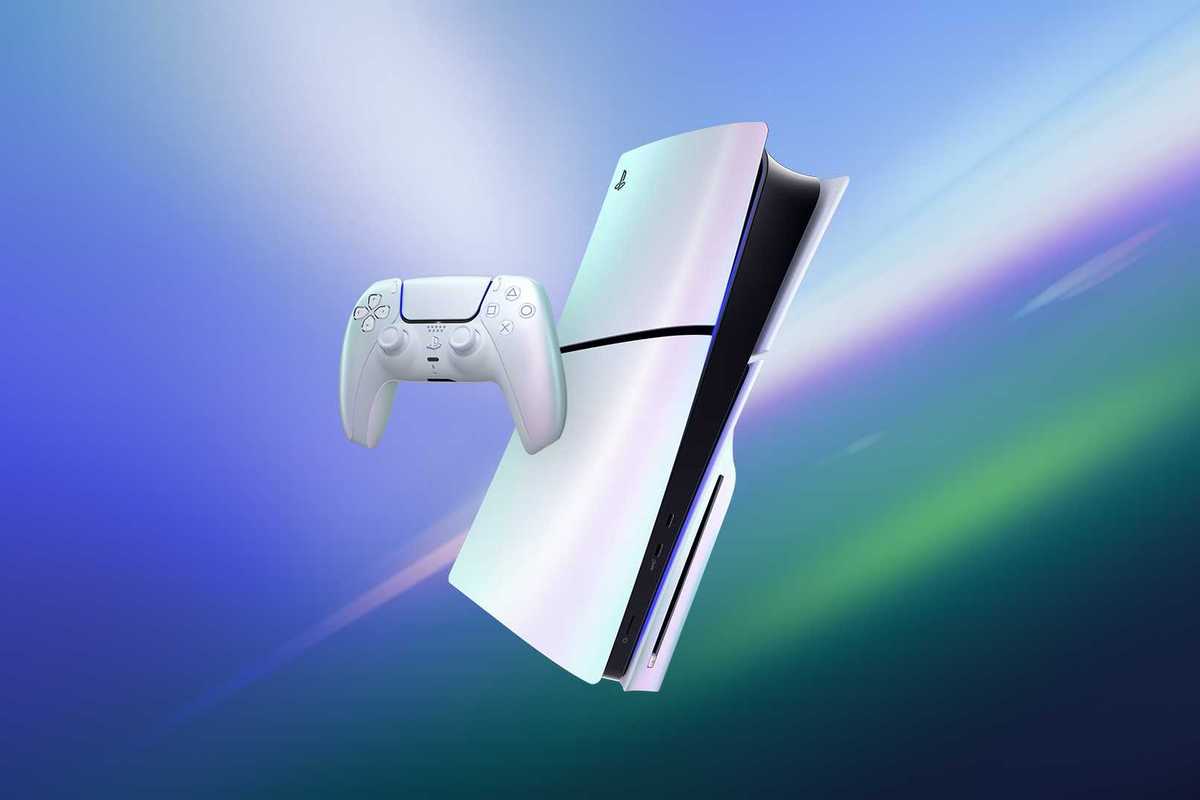 An official product image of chroma covers for the PlayStation 5 console and DualSense wireless controller