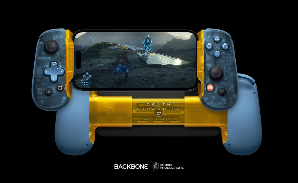 An official product image of the Backbone One Death Stranding 2 On the Beach limited edition controller