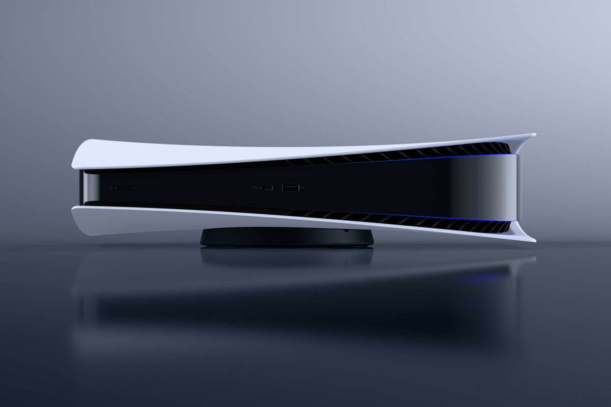 An official product image of the PS5 console