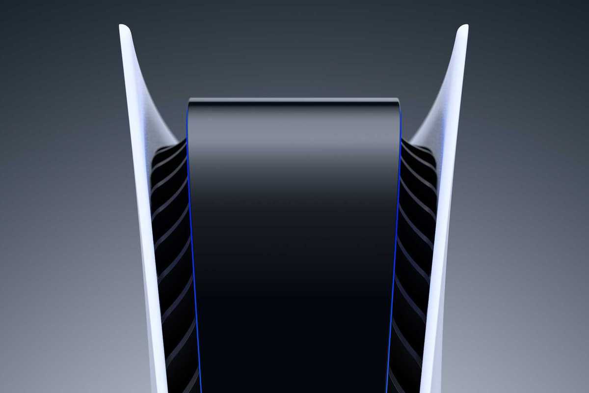 An official product image of the PS5 console