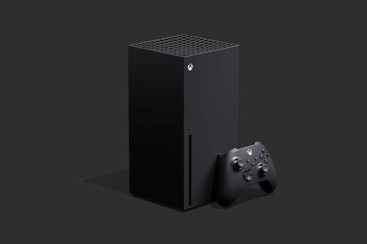 An official product image of the Xbox Series X console