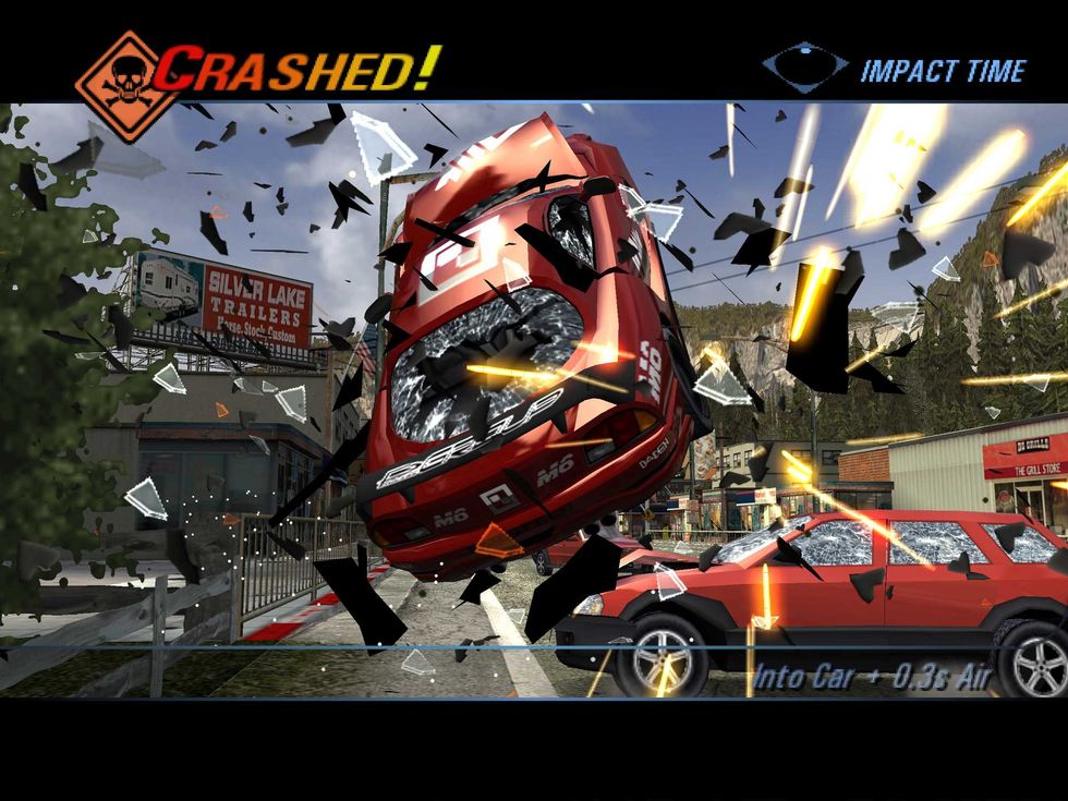 An official screenshot from Burnout 3: Takedown