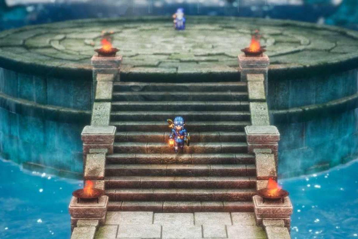 An official screenshot from Dragon Quest I & II HD-2D Remake