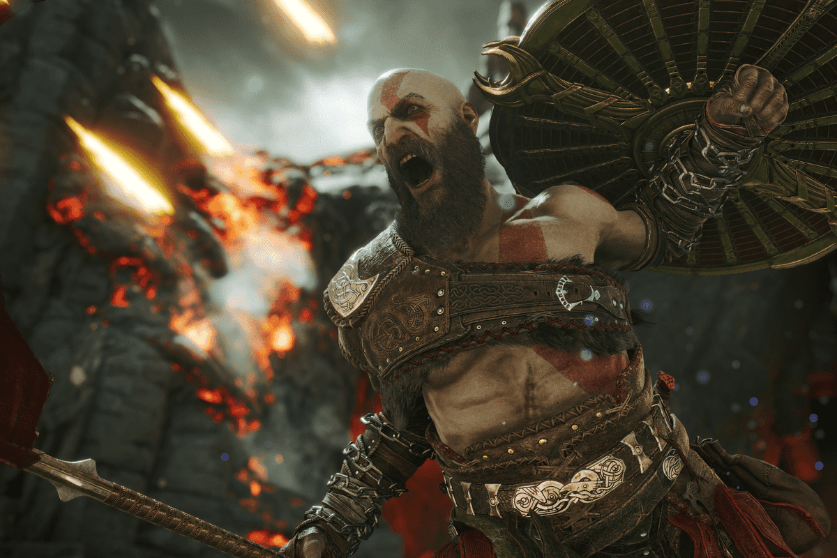 An official screenshot from God of War Ragnarok on PC
