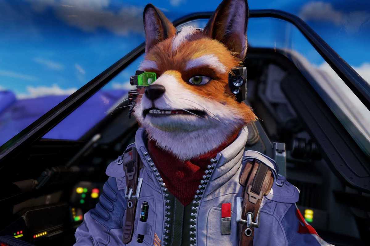 An official screenshot from Star Fox