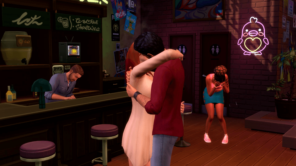 An official screenshot from The Sims 4 Lovestruck expansion