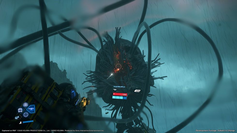 An official screenshot of a large BT in Death Stranding 2: On the Beach