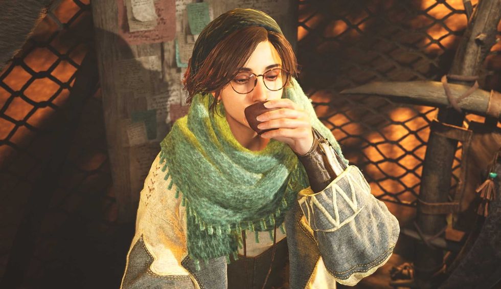 An official screenshot of Alma in Monster Hunter Wilds