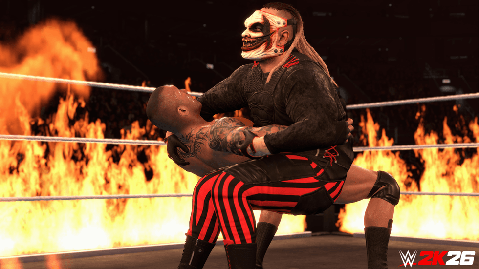 An official screenshot of an Inferno match in WWE 2K26