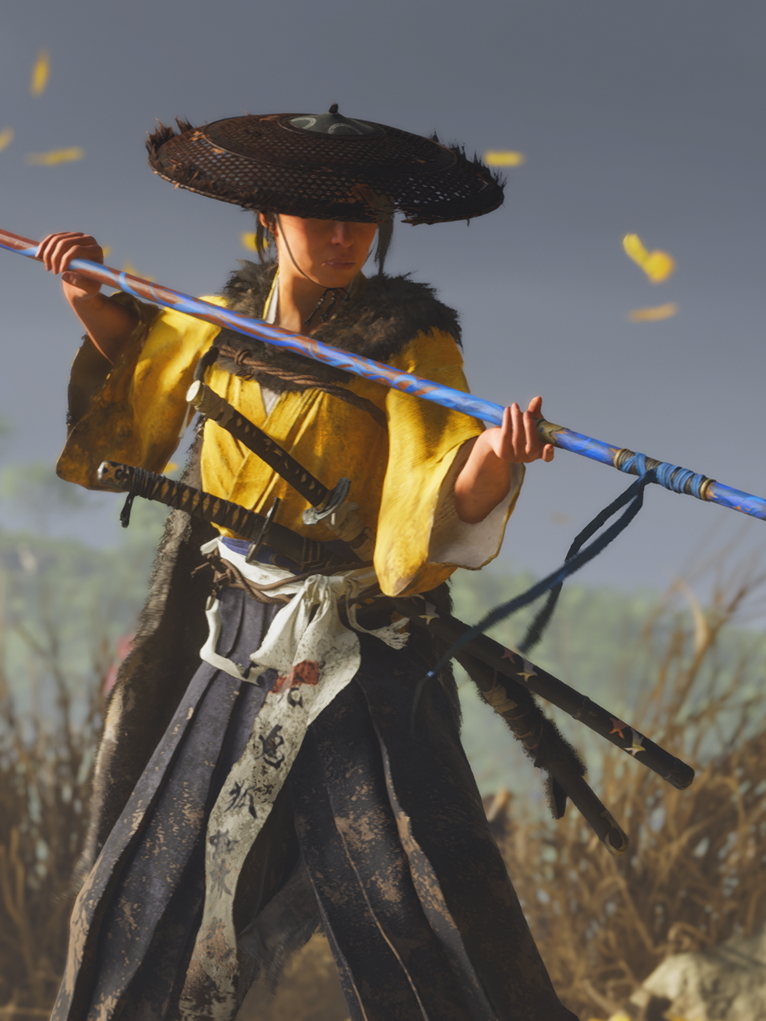 An official screenshot of Atsu in Ghost of Yotei