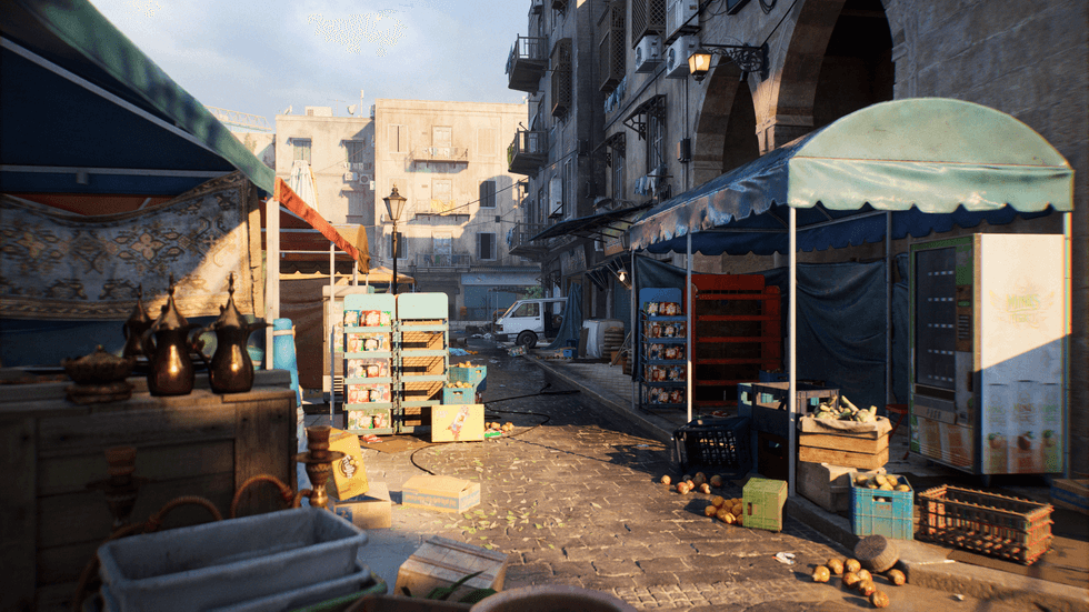 An official screenshot of Cairo Bazaar in Battlefield 6