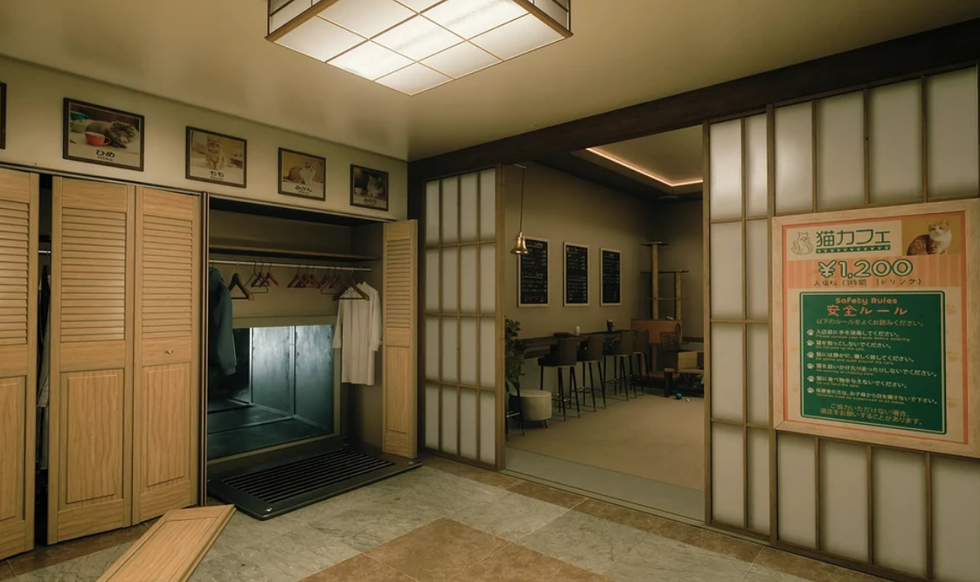 An official screenshot of cat cafe that can be found in Toshin in Call of Duty Black Ops 7
