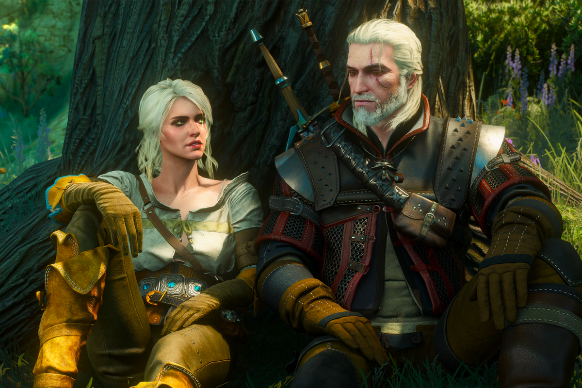 An official screenshot of Ciri and Geralt from The Witcher 3 Wild Hunt