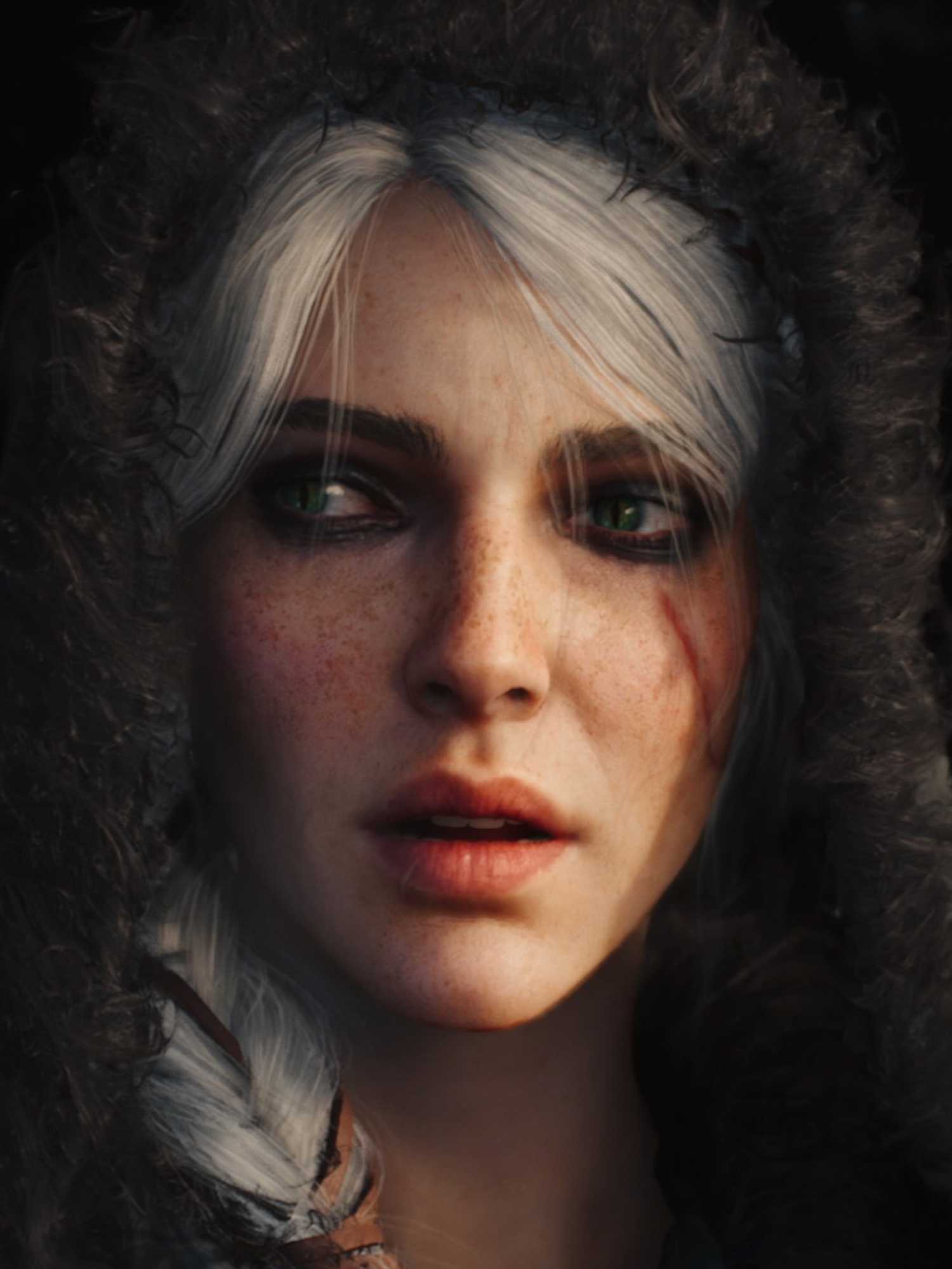 An official screenshot of Ciri from The Witcher 4 tech demo at State of Unreal