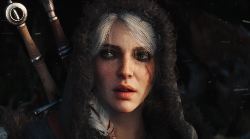 An official screenshot of Ciri from The Witcher 4 tech demo at State of Unreal
