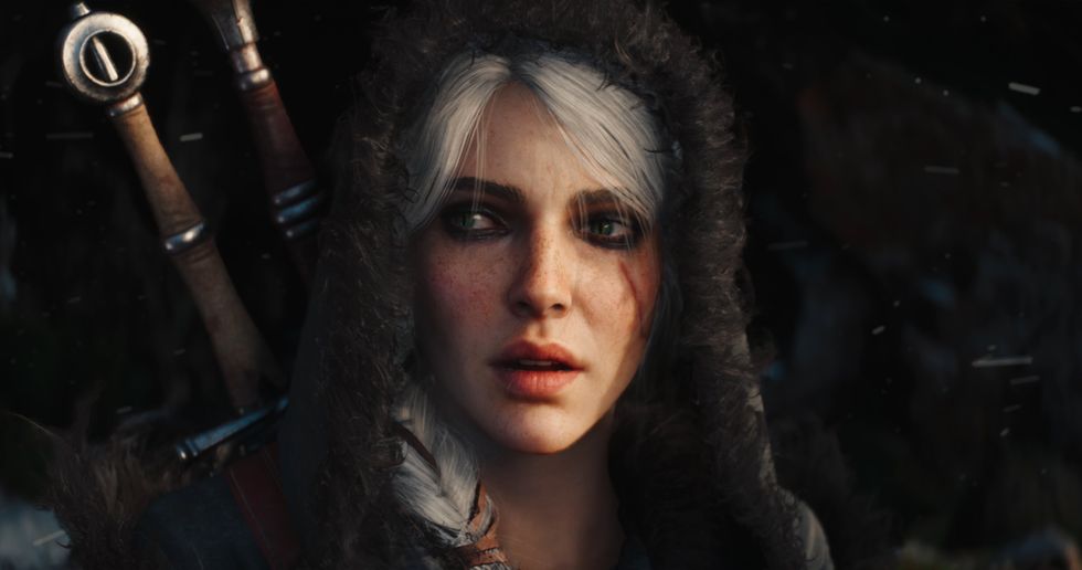 An official screenshot of Ciri from The Witcher 4 tech demo