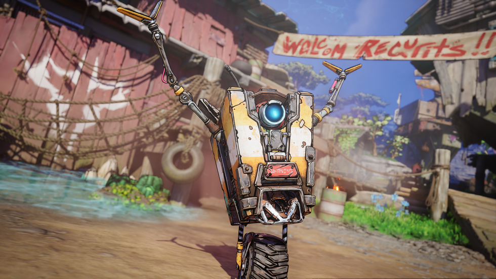 An official screenshot of Claptrap in Borderlands 4