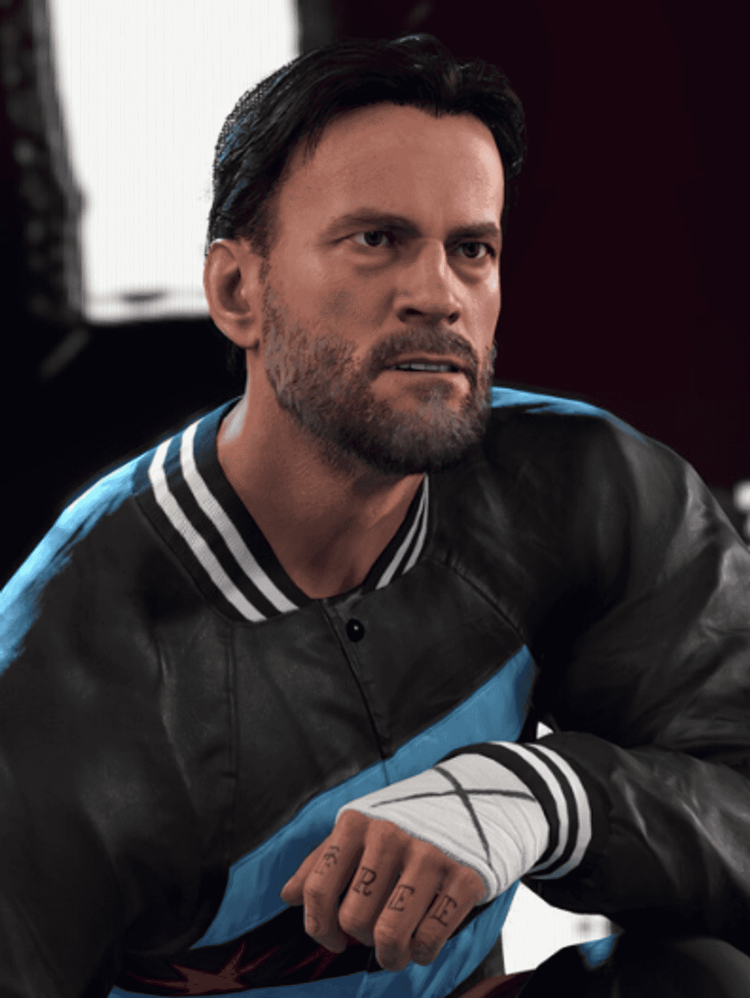 An official screenshot of CM Punk in WWE 2K26