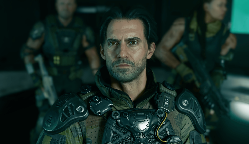 An official screenshot of David Mason from the Call of Duty: Black Ops 7 campaign