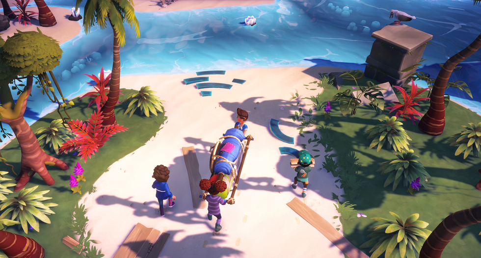 An official screenshot of gameplay in Survival Kids