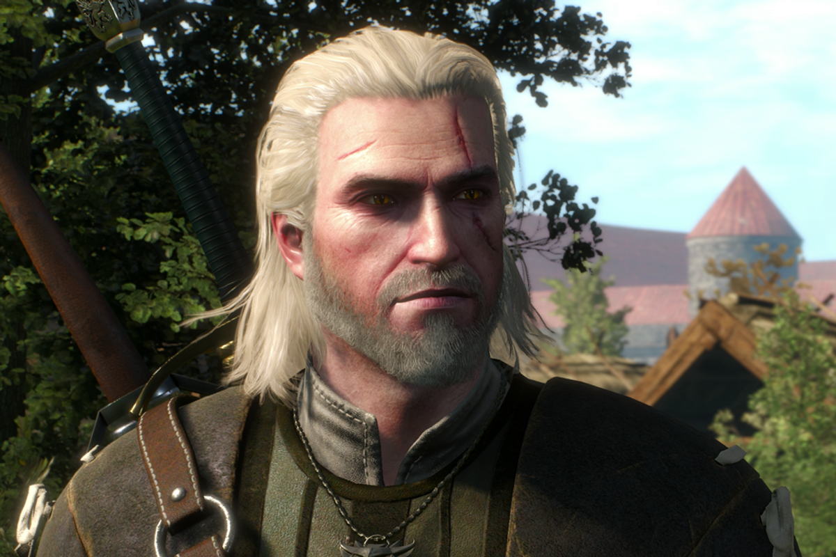 An official screenshot of Geralt from The Witcher 3