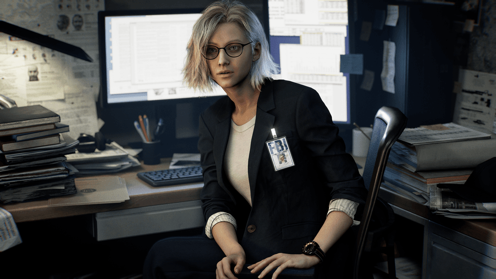An official screenshot of Grace Ashcroft in Resident Evil Requiem