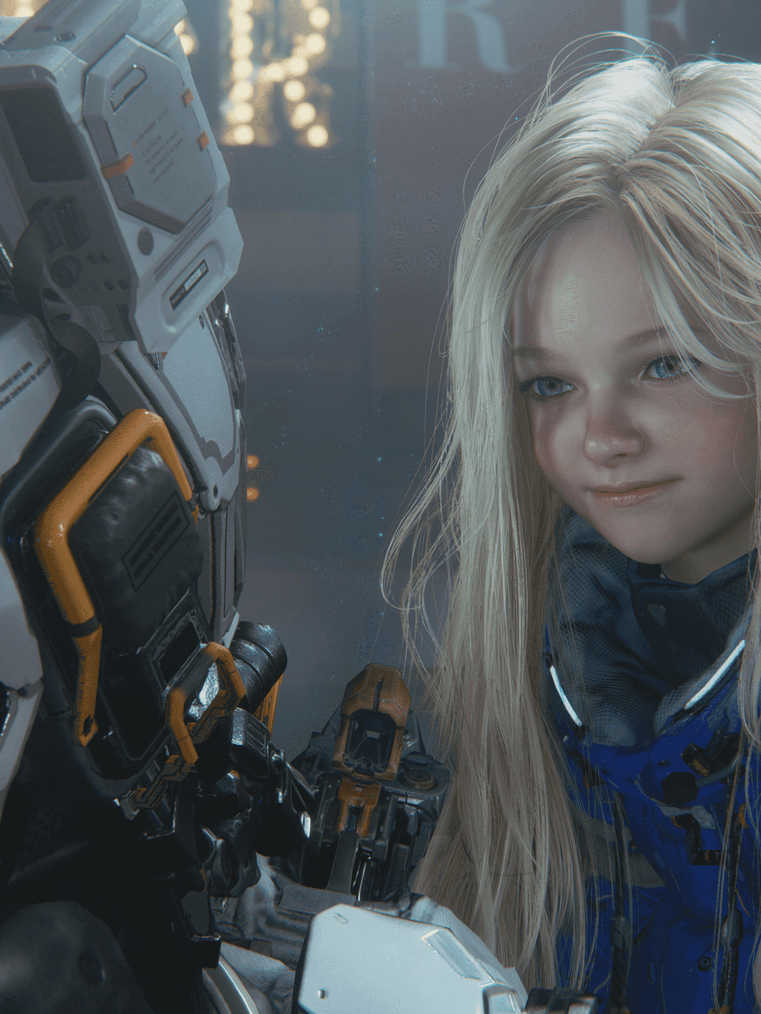 An official screenshot of Hugh and Diana in Pragmata