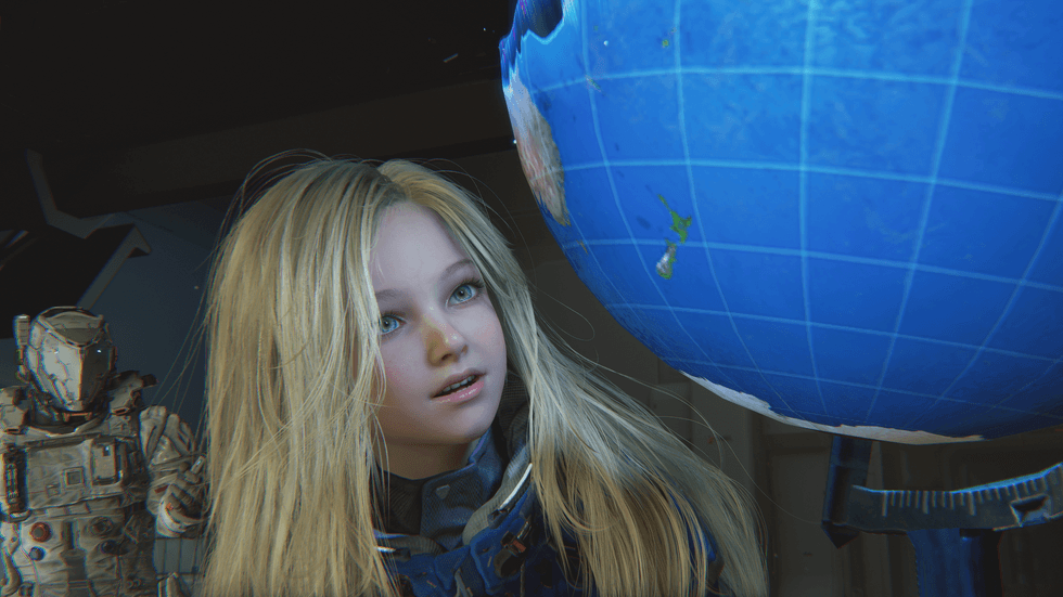 An official screenshot of Hugh and Diana in Pragmata