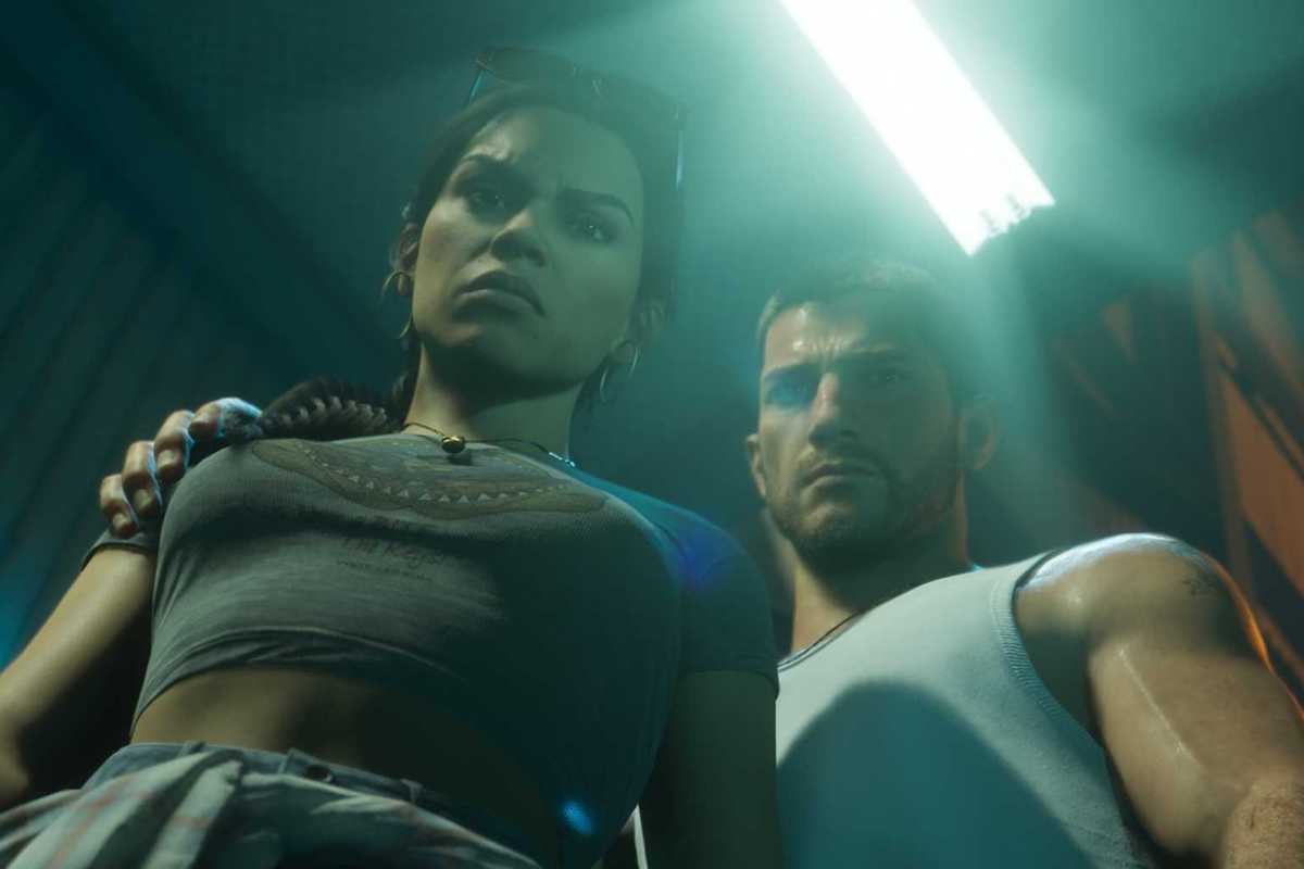 An official screenshot of Jason and Lucia from GTA 6