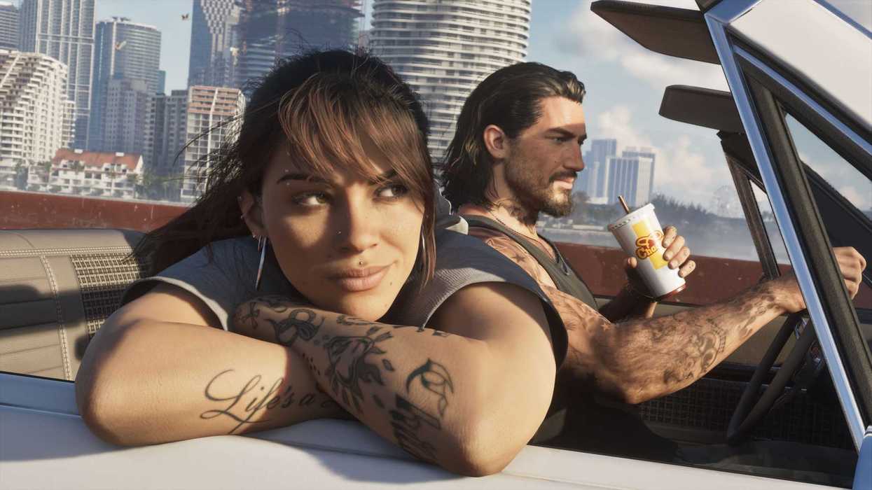 An official screenshot of Jason and Lucia in GTA 6