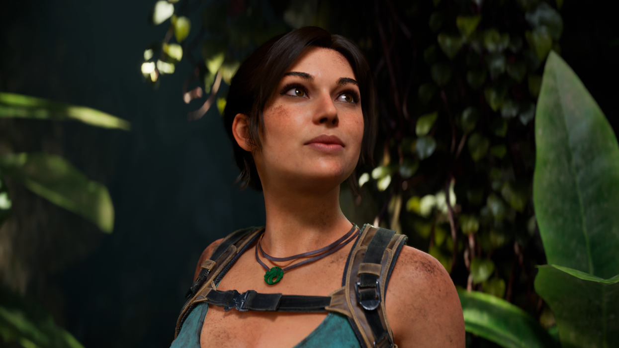 An official screenshot of Lara Croft in Tomb Raider Legacy of Atlantis