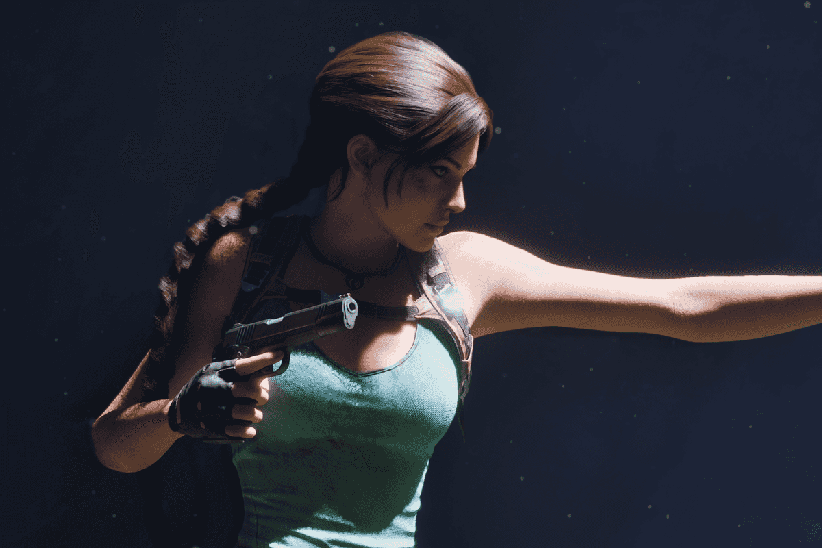 An official screenshot of Lara Croft in Tomb Raider Legacy of Atlantis