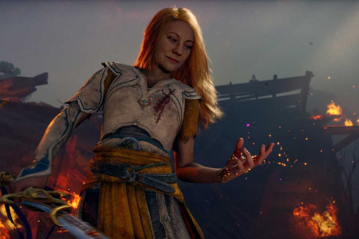 An official screenshot of Laufey in God of War Laufey