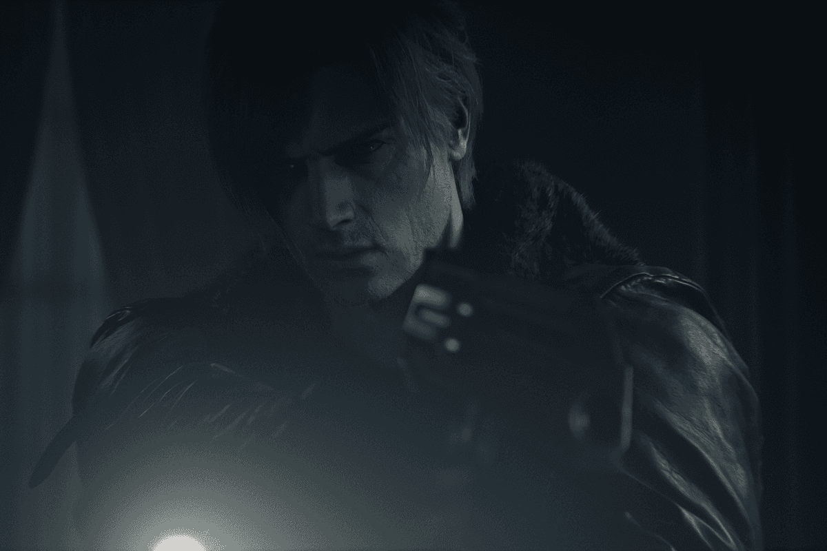 An official screenshot of Leon in Resident Evil Requiem