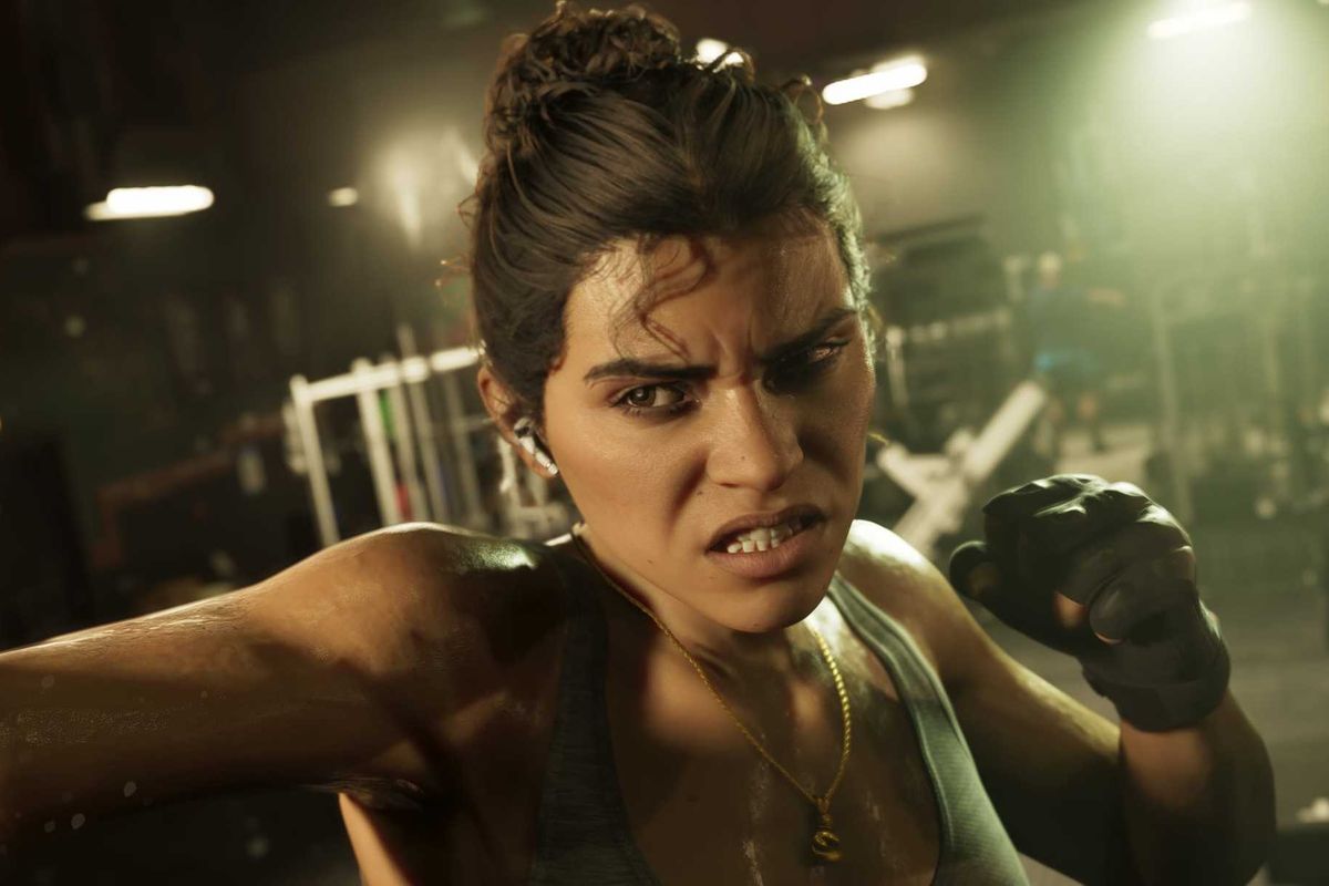 An official screenshot of Lucia Caminos from GTA 6