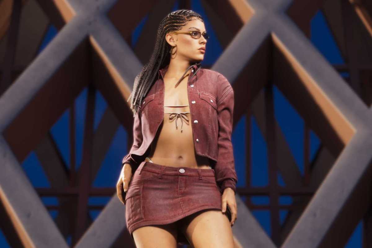 An official screenshot of Lucia Caminos from the GTA 6 Ultimate Edition Vice City Style Pack