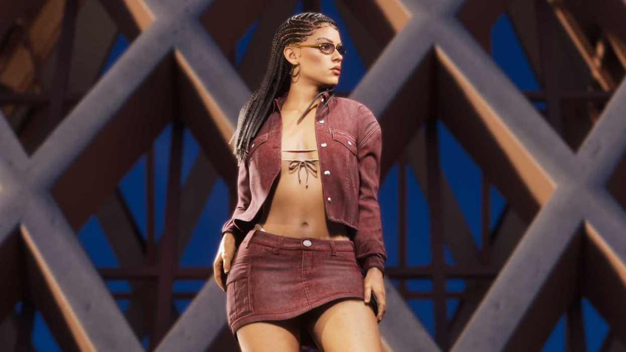 An official screenshot of Lucia Caminos from the GTA 6 Ultimate Edition Vice City Style Pack